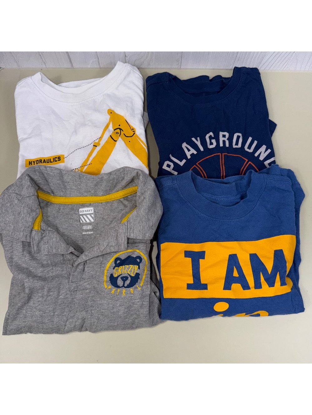 Boys 4T Long Sleeve Shirt Lot Old Navy 4 Pieces